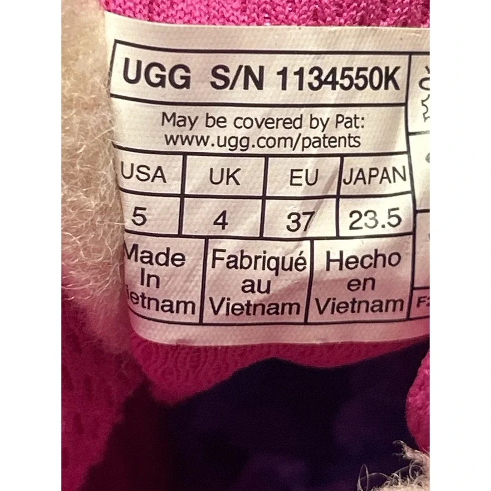 UGG Australia Girls Highland Hi Heritage Boots Suede Pink Size 5